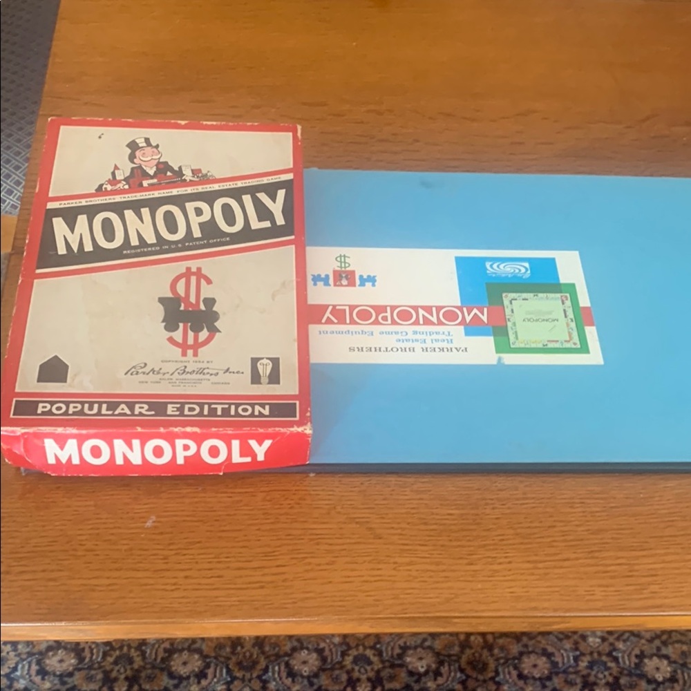 Popular Edition Board Game - Red and Blue, Monopoly , mixed set,